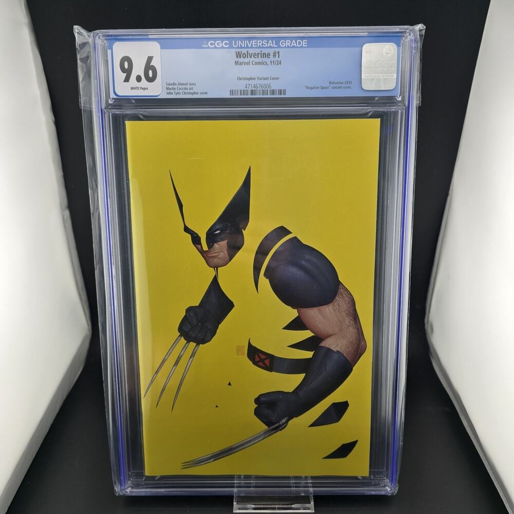 Wolverine 1 CGC 9.6 John Tyler Christopher Negative Space Variant Marvel 2024